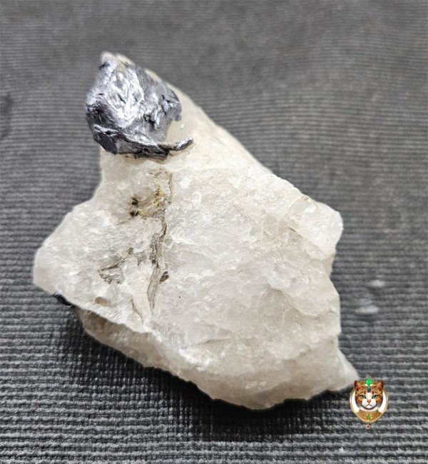 Native Molybdenum in Quartz Matrix