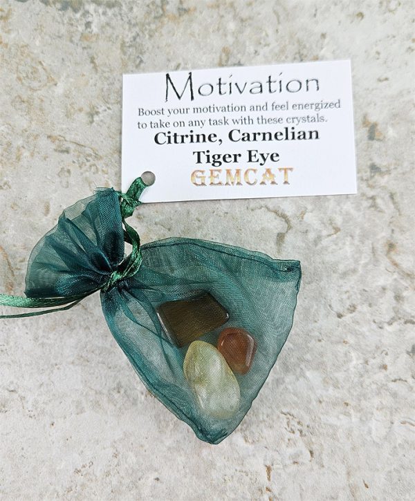 GEMCAT Motivation Crystal Wellness Set, Purrfect Gift!